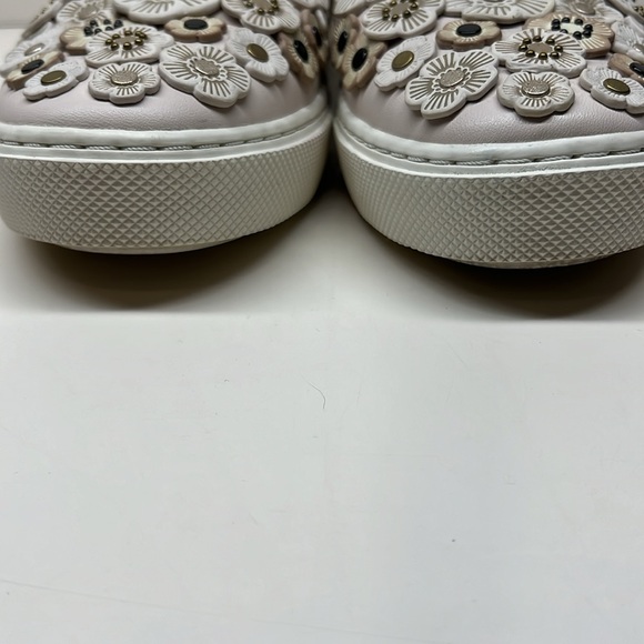 Coach Chalk Tea Rose Floral Slip On Sneakers 8.5 - Picture 10 of 16